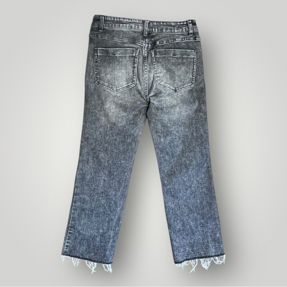 OAT Distressed Stone Wash Black Denim Jeans - Picture 10 of 14